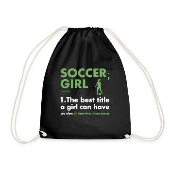 Sport Girl Definition Soccer - Turnbeutel - Schwarz - Vorne