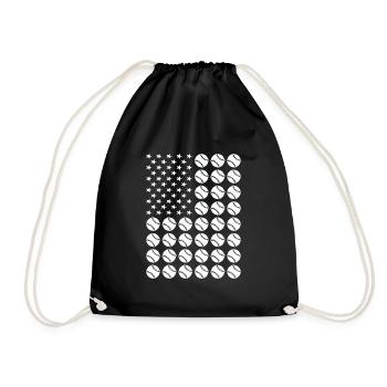 Sport Us Flag Baseball - Turnbeutel - Schwarz - Vorne