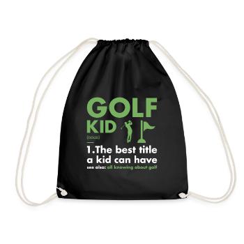 Sport Kid Definition Golf - Drawstring Bag - black - Front