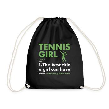 Sport Girl Définition Tennis - Sac de sport léger - noir - Devant