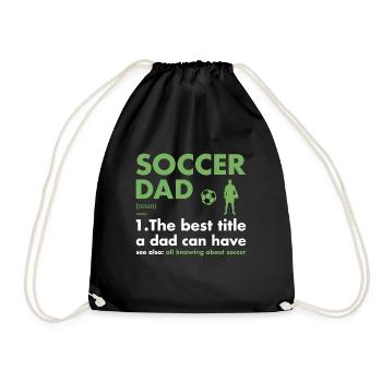 Sport Dad Definition Soccer - Turnbeutel - Schwarz - Vorne