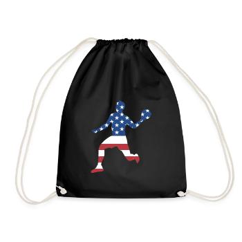 Ballon chasseur Sport Us Flag - Sac de sport léger - noir - Devant