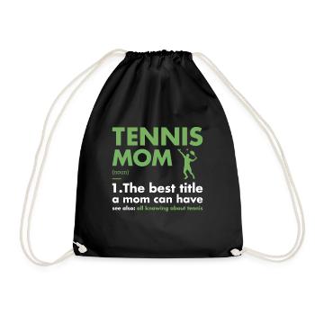 Sport Mom Definition Tennis - Turnbeutel - Schwarz - Vorne