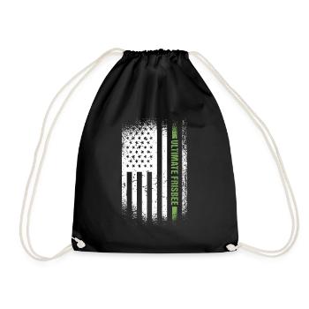Sport Us Flag Ultimate Frisbee - Drawstring Bag - black - Front