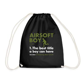 Sport Boy Definition Airsoft - Drawstring Bag - black - Front