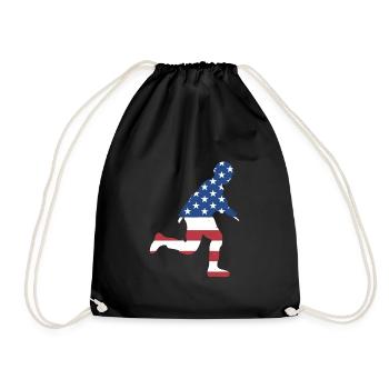 Sport Us Flag Airsoft - Drawstring Bag - black - Front