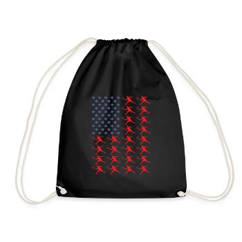 Sport Us Flag Racquetball - Sac de sport léger - noir - Devant