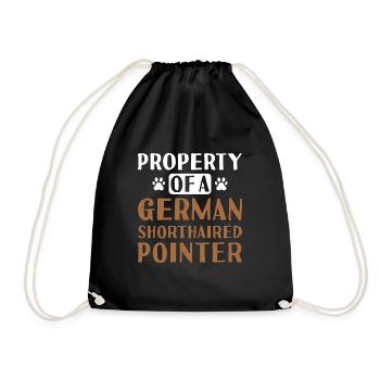 Property Of A German Shorthaired Pointer - Drawstring Bag - black - Front