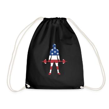 Sport Us Flag Powerlifting - Sac de sport léger - noir - Devant