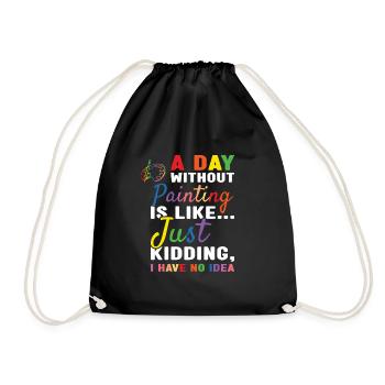 Peintre Une journée sans peinture - Sac de sport léger - noir - Devant