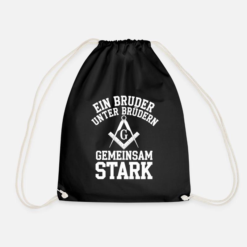 Freemason - Drawstring Bag - black