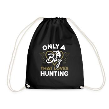 Chasseur seulement Un garçon qui aime la chasse - Sac de sport léger - noir - Devant