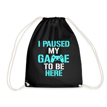 Gamer Gaming Gamer Gaming Christmas - Drawstring Bag - black - Front
