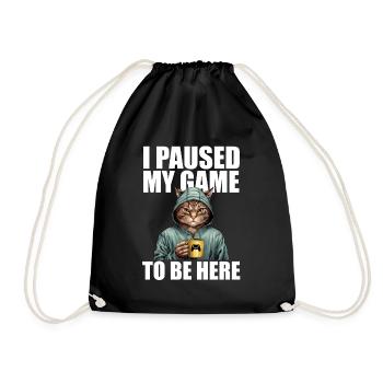 Gamer Gaming Zocker J’ai mis mon jeu en pause pour être ici - Sac de sport léger - noir - Devant