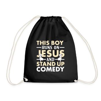 Un comédien s’appuie sur Jésus et fait du stand-up - Sac de sport léger - noir - Devant