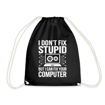 Administrator Support Nerd Computer Tech - Turnbeutel - Schwarz - Vorne