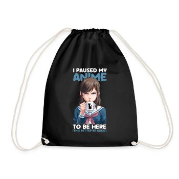 Japon Kawaii Manga Anime Anti Morning - Sac de sport léger - noir - Devant
