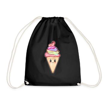 Ice cream sweet - Drawstring Bag - black - Front
