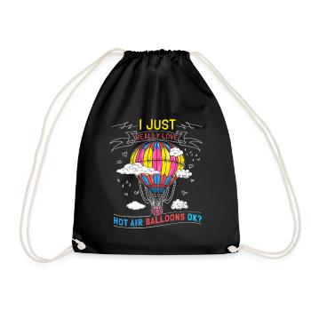 I Just Really Love Hot Air Balloons Ok Cadeau - Sac de sport léger - noir - Devant