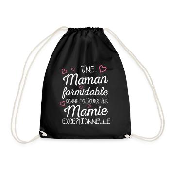 Maman Formidable Donne Une Mamie Exceptionnelle - Sac de sport léger - noir - Devant
