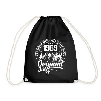juillet 1969 Original:55 Ans Cadeau d'Anniversaire - Sac de sport léger - noir - Devant