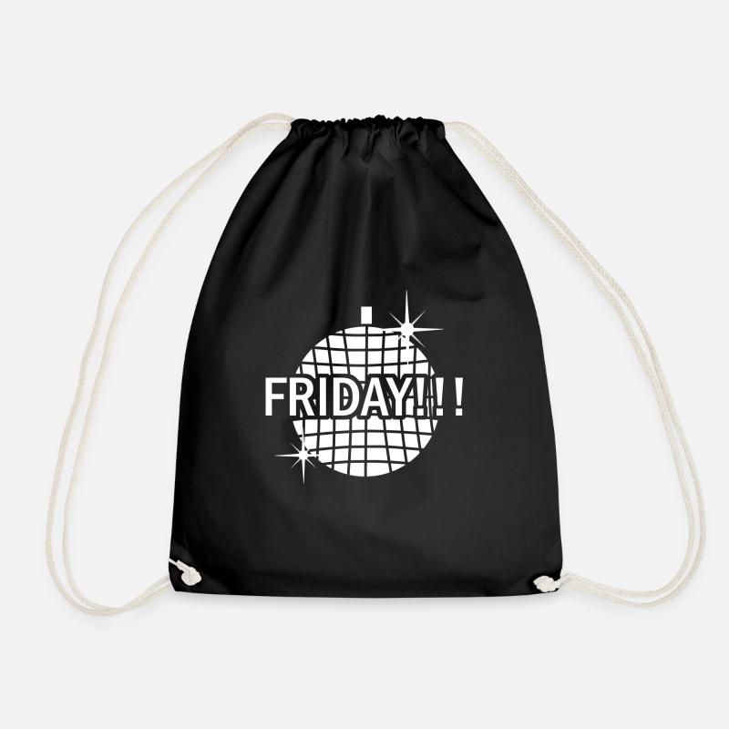 Friday white - Turnbeutel - Schwarz