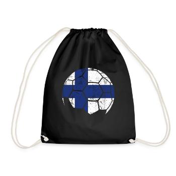 Finlande Ballon de football Football - Sac de sport léger - noir - Devant