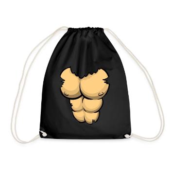 Gorilla Costume Gorilla Chest - Drawstring Bag - black - Front
