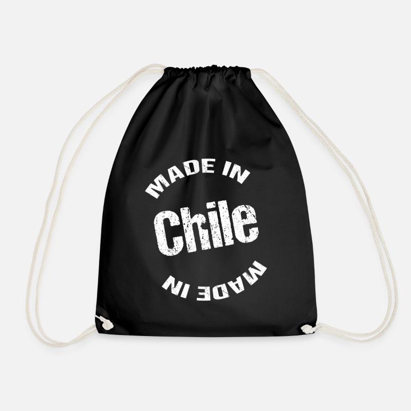 Made in Chile - Drawstring Bag - black