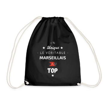 Le Véritable Marseillais au top - Sac de sport léger - noir - Devant