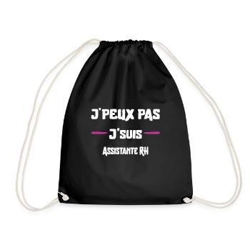 J'peux pas Assistante RH cadeau noël - Sac de sport léger - noir - Devant