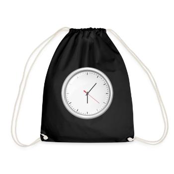 clock time clock time hourglass hourglass88 - Drawstring Bag - black - Front