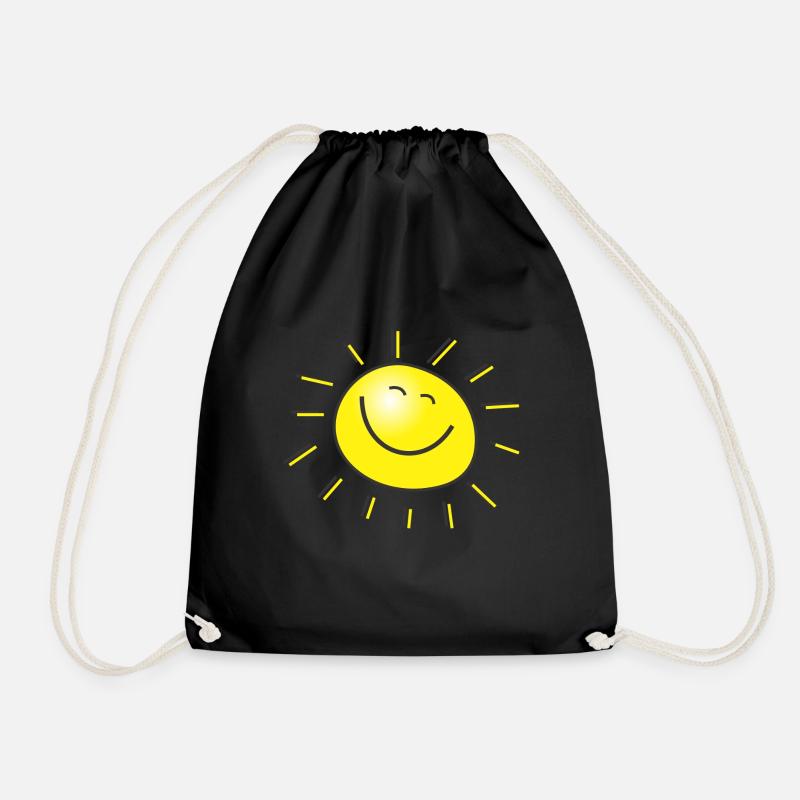 Sonne im Herzen - Drawstring Bag - black