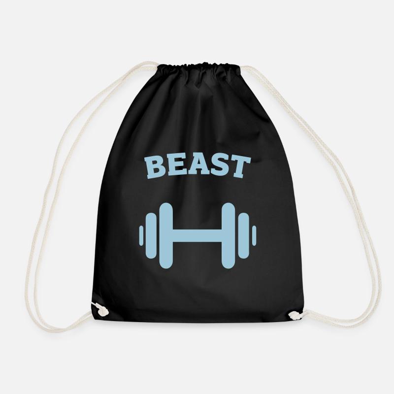 Beast. Paar. Gym. Heben - Drawstring Bag - black
