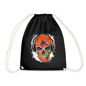 Refroidir DJ Music Skull Seeing Eye de Dieu - Sac de sport léger - noir - Devant