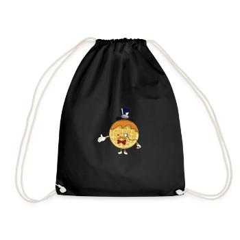 Waffle - Drawstring Bag - black - Front