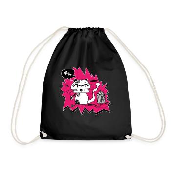 little bad cat - Turnbeutel - Schwarz - Vorne