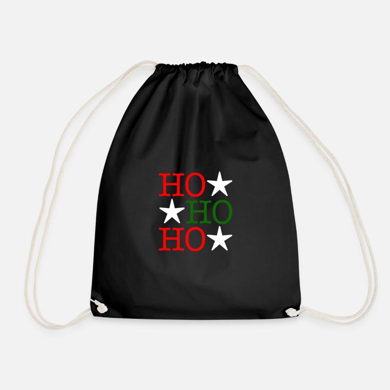 HO HO HO - Turnbeutel - Schwarz