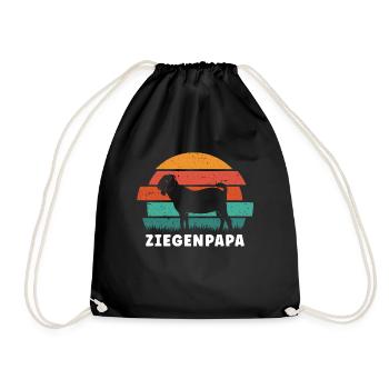 Ziegenpapa Ziege Ziegenbock Ziegenzucht - Turnbeutel - Schwarz - Vorne