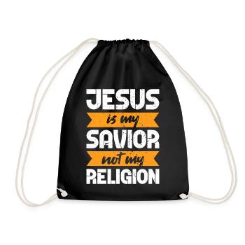 Jesus Christus - Turnbeutel - Schwarz - Vorne
