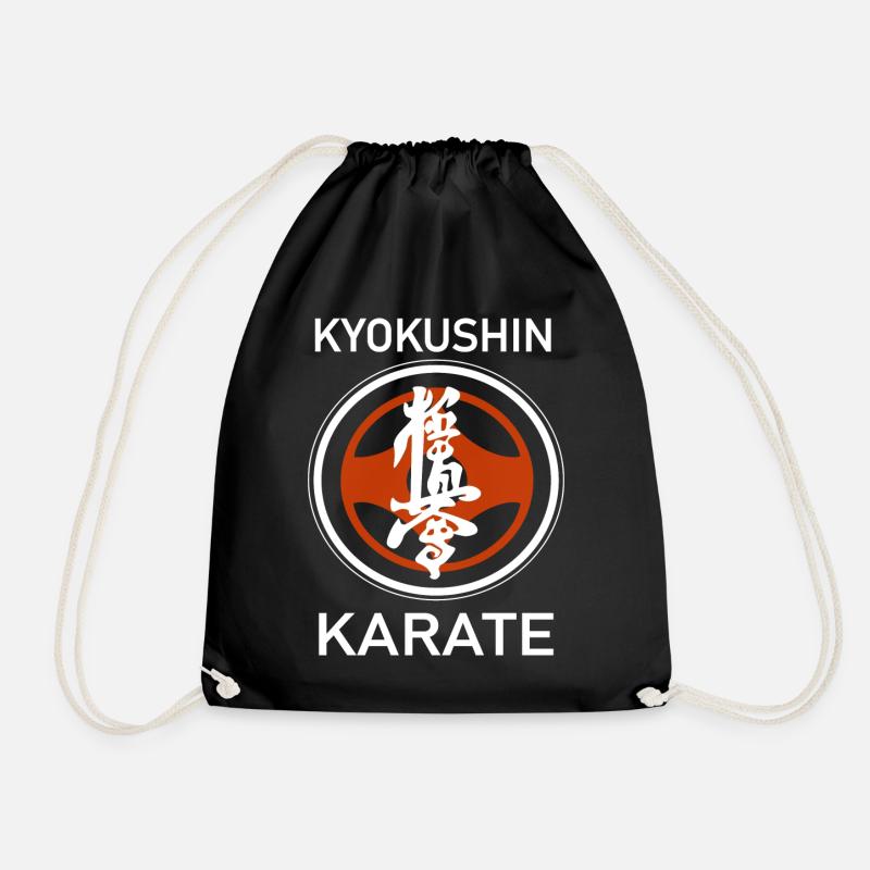 Kyokushin Karate T-Shirt - Turnbeutel - Schwarz