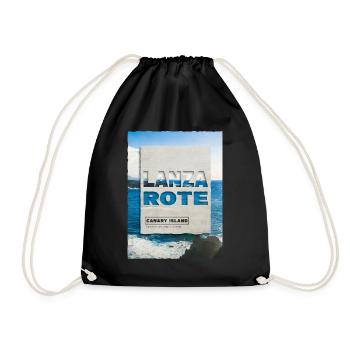 Lanzarote Sommer Sonne Strand Meer Palmen Urlaub - Turnbeutel - Schwarz - Vorne