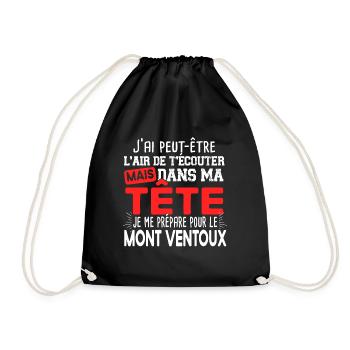 Mont Ventoux 2022 Cycliste Montagne Randonnée - Sac de sport léger - noir - Devant