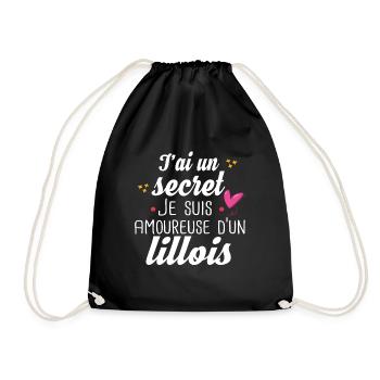 Lillois Lille Femme Amoureuse Cadeau Amour Humour - Sac de sport léger - noir - Devant
