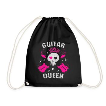 Guitar Queen - Drawstring Bag - black - Front