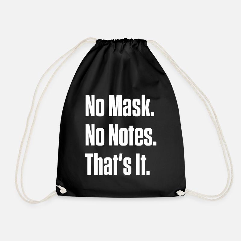 No Mask No Notes Neurodivergent Pride - Drawstring Bag - black