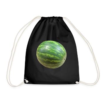 melon watermelon watermelon veggie gemues - Drawstring Bag - black - Front