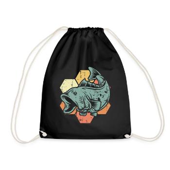 Pisces - Drawstring Bag - black - Front