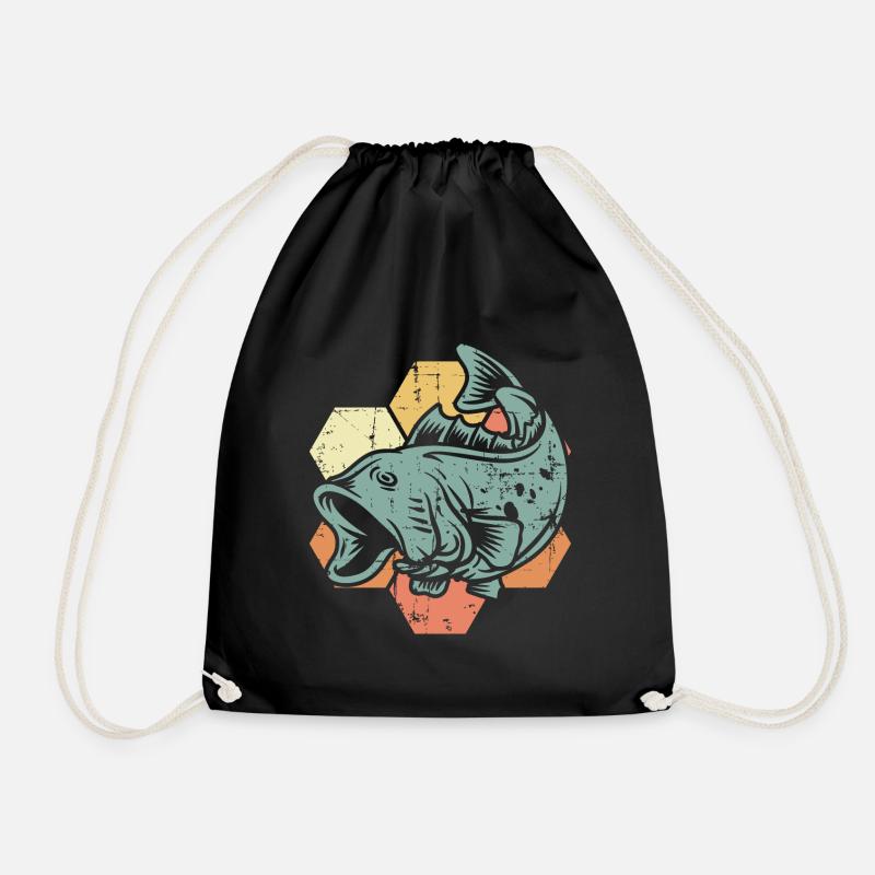 Fische - Turnbeutel - Schwarz