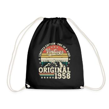 Original 1958 62e anniversaire Cadeau Hommes - Sac de sport léger - noir - Devant